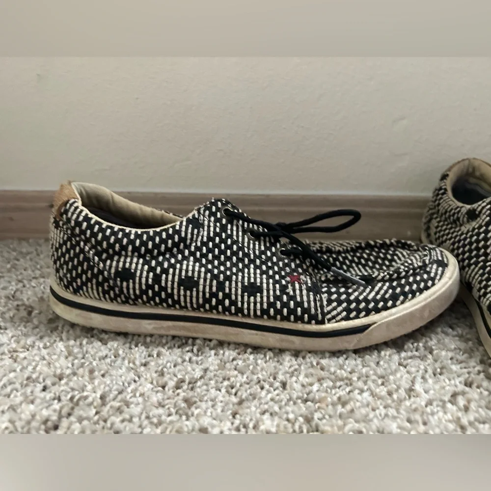 Hooey by Twisted X Women's Lopers Black White Size 8 Sneaker Lace Up Western